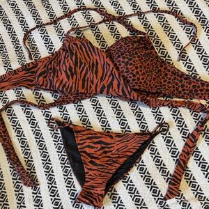 Animal Print Bikini Set